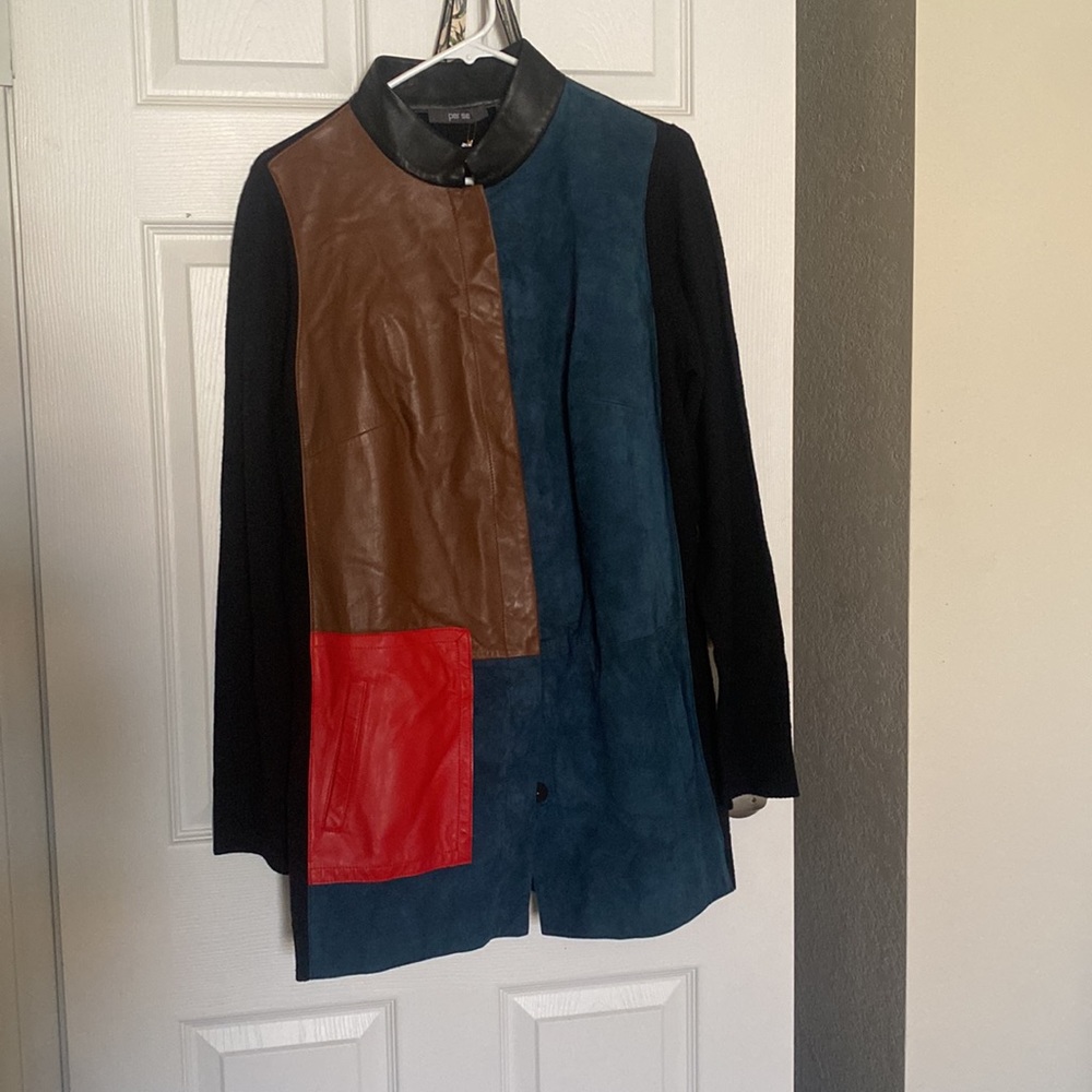 NWT per se leather jacket. Size 12